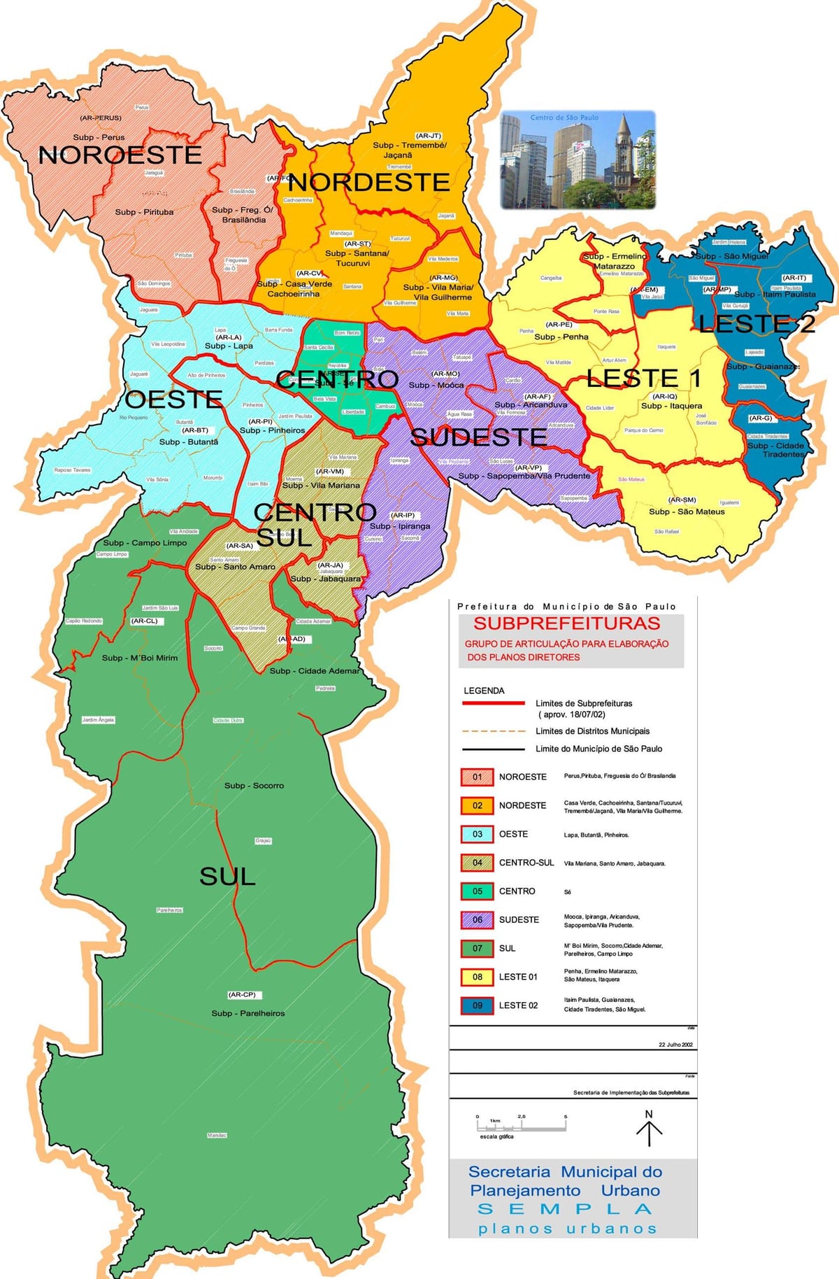 Sao Paulo brazil kapitbahayan mapa