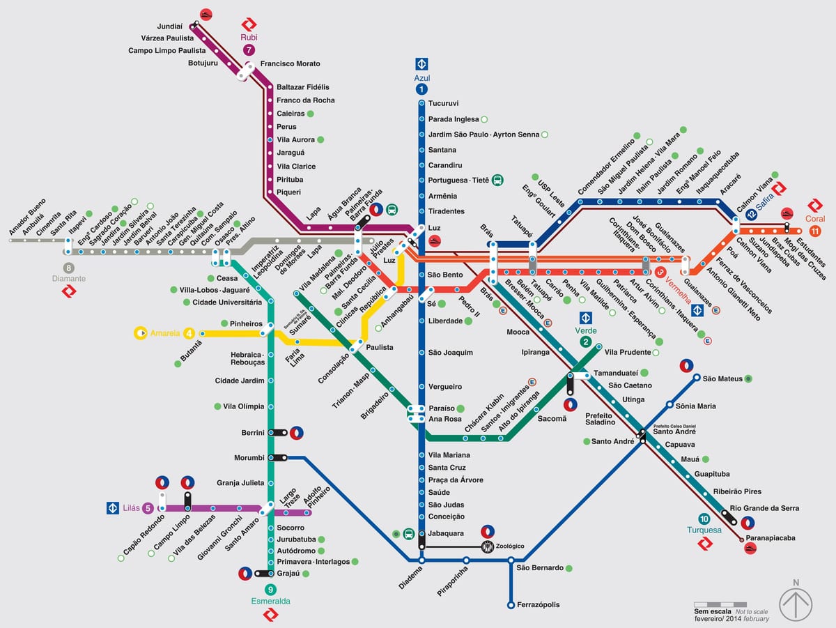 metro mapa Sao Paulo