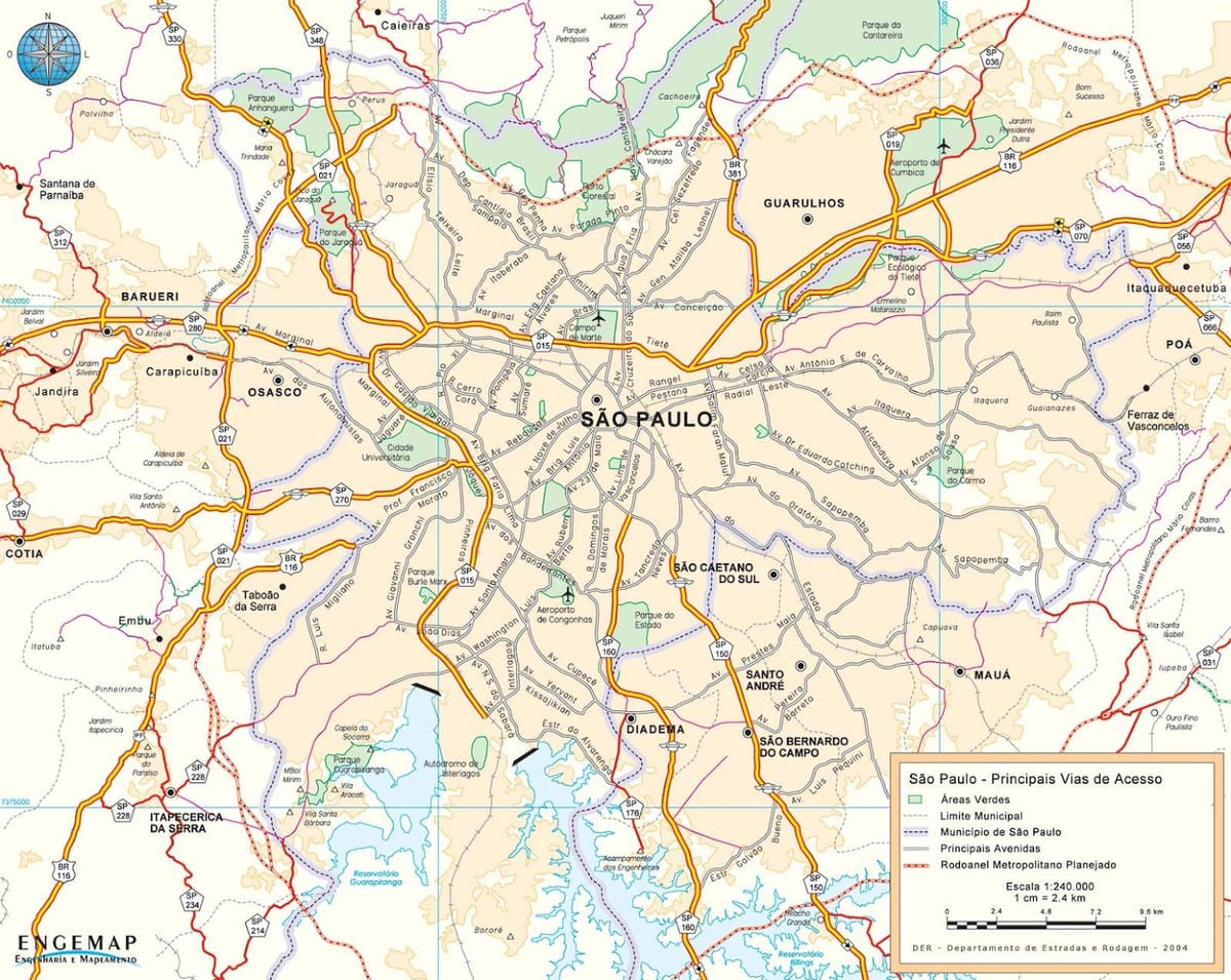 mapa ng São Paulo