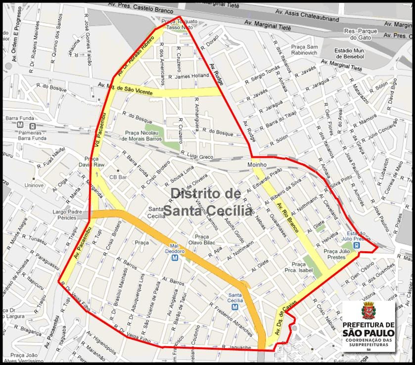 mapa ng santa cecilia Sao Paulo