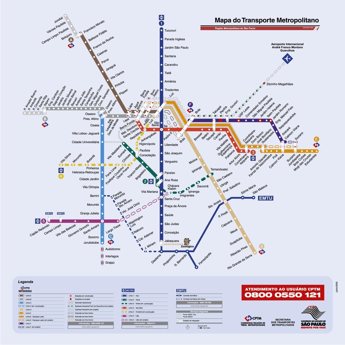 São Paulo bus mapa