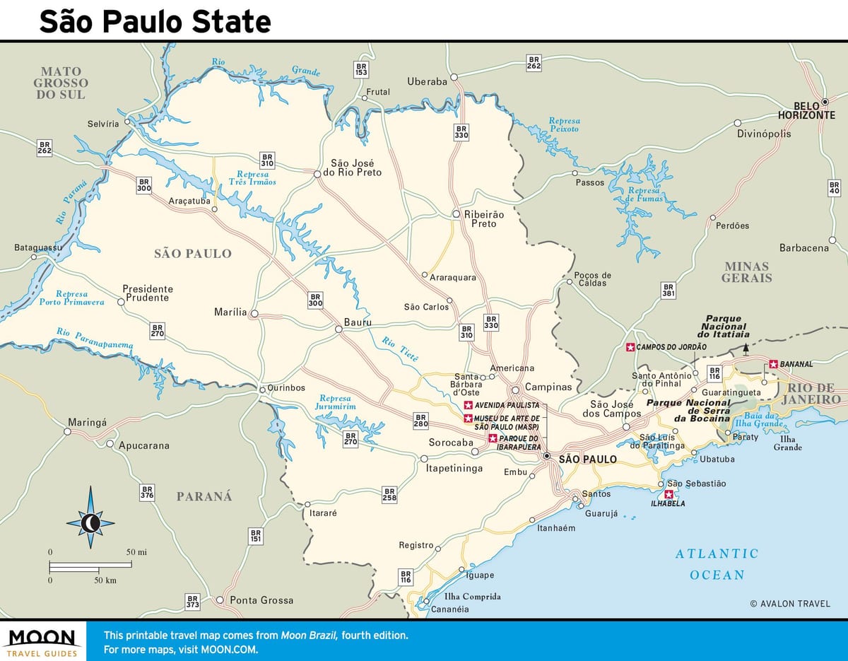 São Paulo estado mapa
