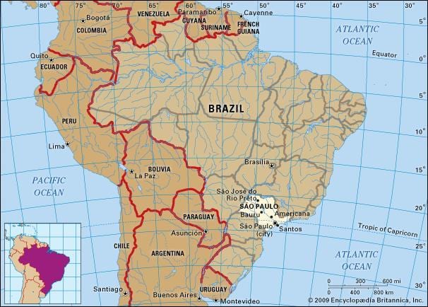 São Paulo geographic mapa