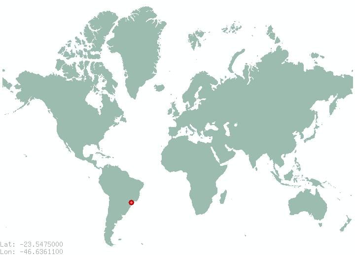 Sao Paulo brazil world map