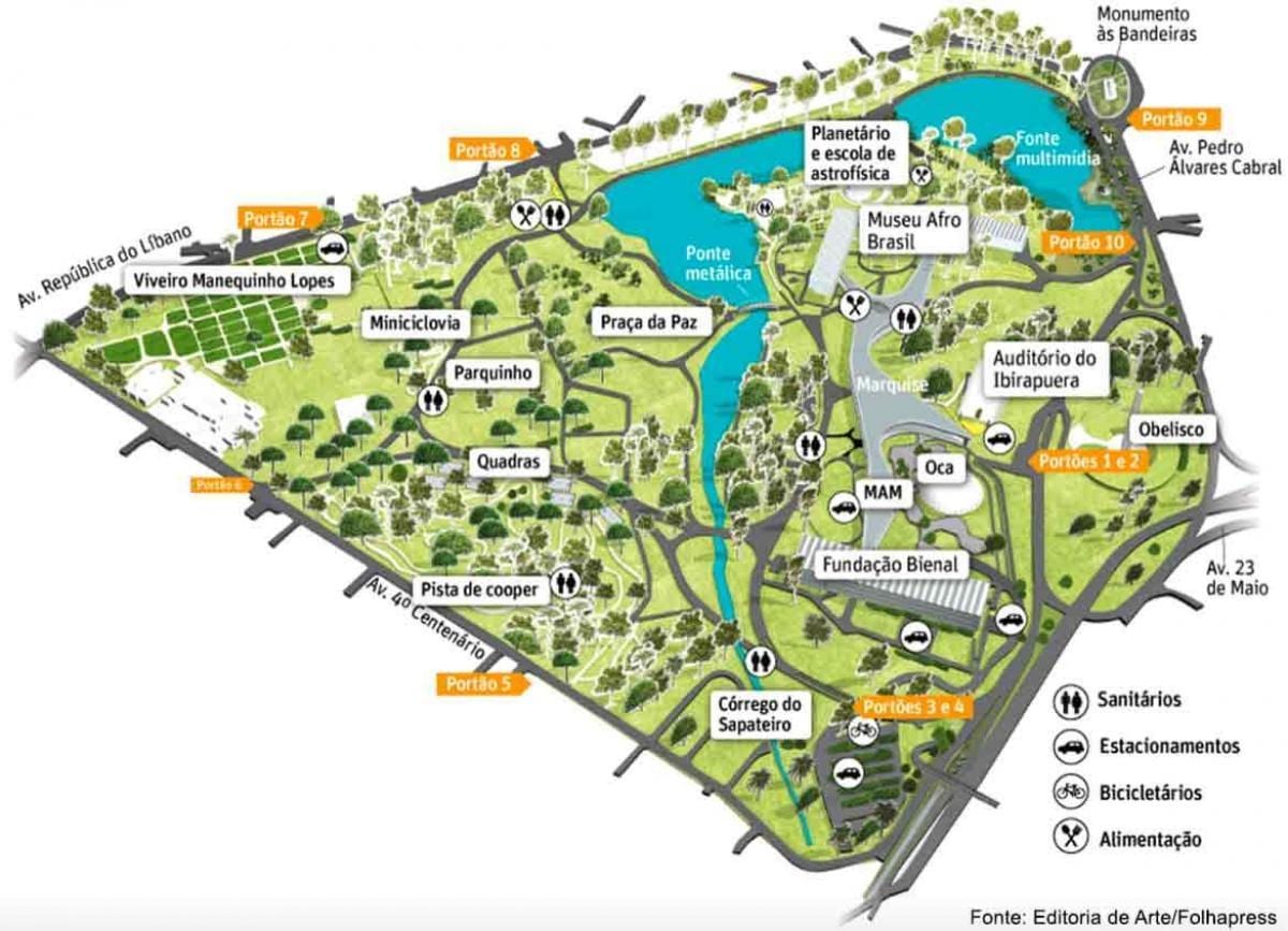 São Paulo park mapa