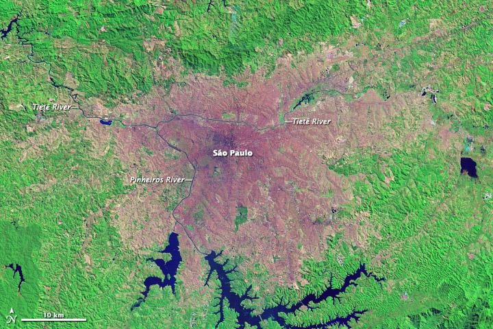São Paulo topographic mapa