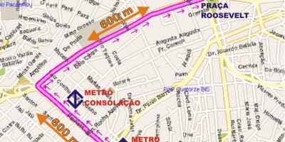Bakla mapa Sao Paulo