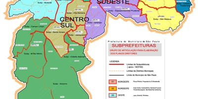 Sao Paulo brazil kapitbahayan mapa