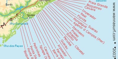 São Paulo beach mapa