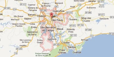 Google mapa sa Sao Paulo