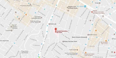 São Paulo ospital mapa